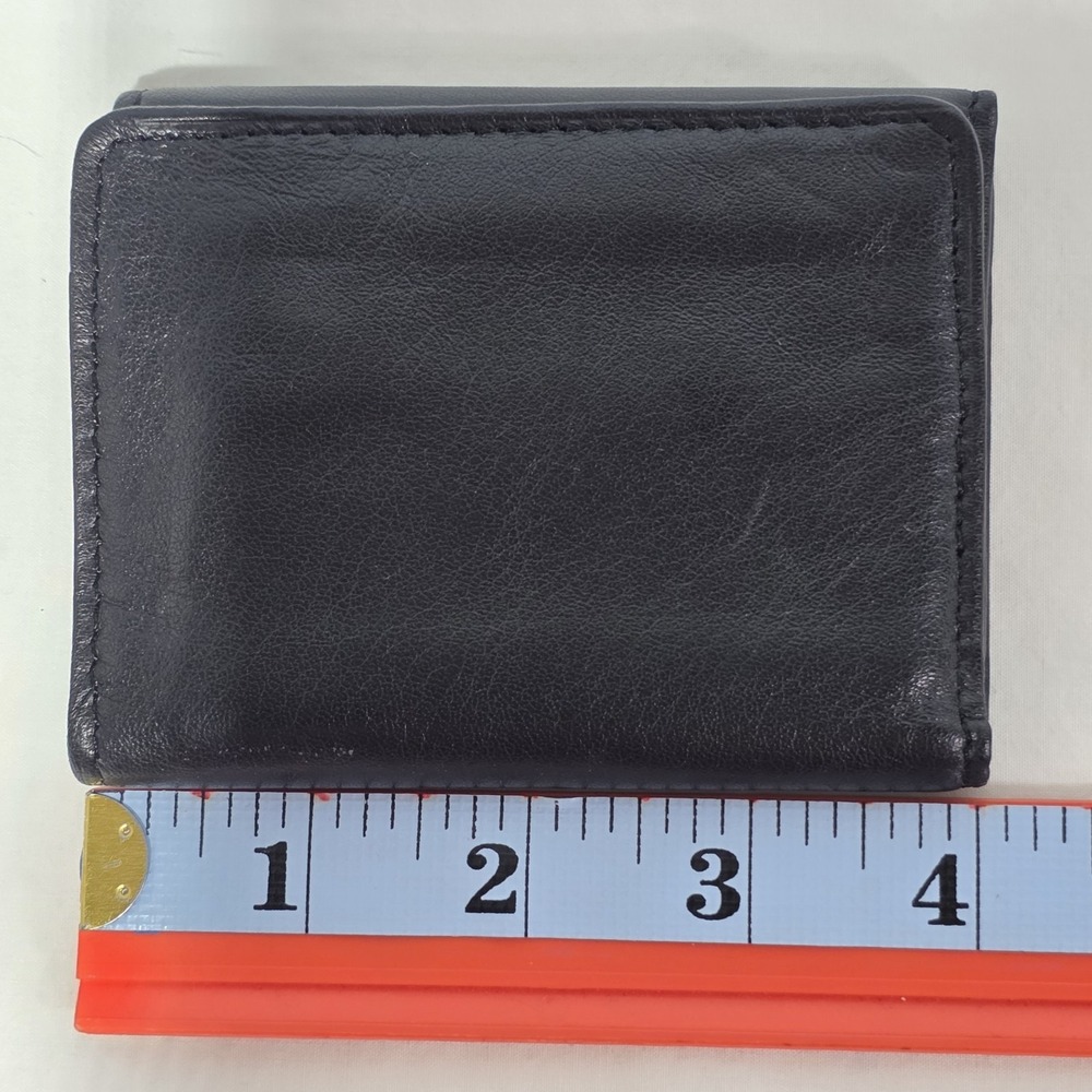 Wilsons Leather Men's Black Genuine Leather Trifold Wallet w/ ID Window, Cards - Picture 9 of 10